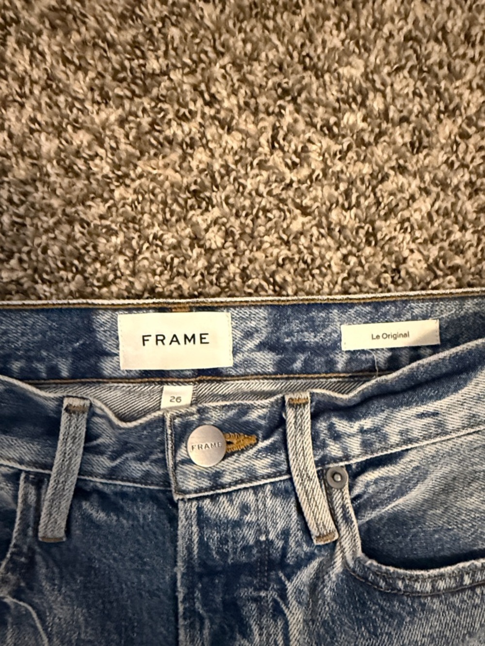Frame Le Original in Cascade Blue Rips - Picture 2 of 4